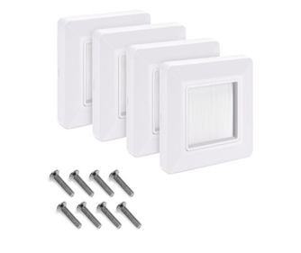 Set 4 Prize europene blank/goale, Kwmobile, Alb, Plastic, 51095.02.04