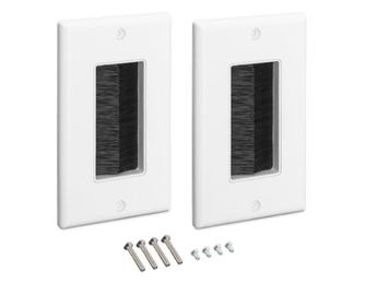 Set 2 Prize americane blank/goale, Kwmobile, Alb/Negru, Plastic, 54244.01.02