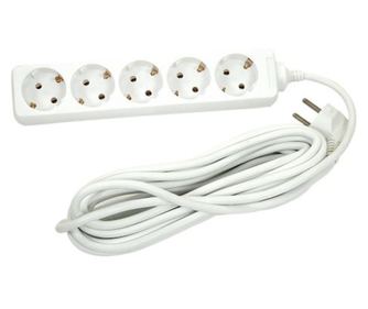 Elektromos hosszabbító, 5 aljzat, 3 m, Gelux