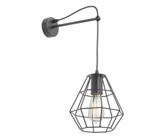Aplica Justin 1xE27, 35x20x60 cm, negru