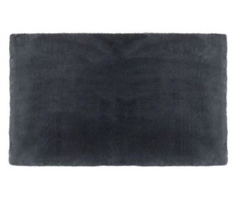 Килим Home, Противоплъзгащо, Заешка козина, Полиестер, 125х75 см, Сив