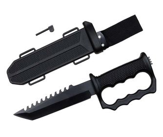 IdeallStore® lovački nož, Juggernaut Assault, 31 cm, nehrđajući čelik, crni