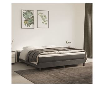 Στρώμα με Ανεξάρτητα Ελατήρια, Σκούρο Γκρι, 160x200x20 εκ., Βελούδο