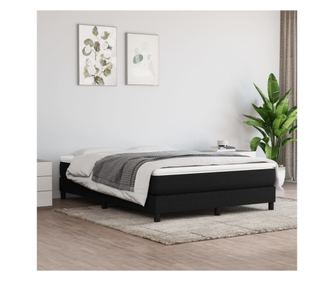 Boxspringová postel s matrací, černá, 160x200 cm, textil