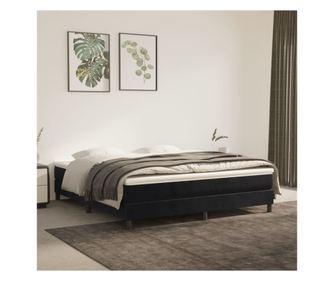 Στρώμα με Ανεξάρτητα Ελατήρια, Μαύρο, 180x200x20 εκ., Βελούδο