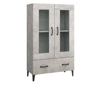 Dulap înalt, gri beton, 70x31x115 cm, lemn compozit