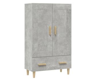 Dulap înalt, gri beton, 70x31x115 cm, lemn compozit