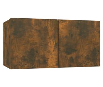 Висящ ТВ шкаф, опушен дъб, 60x30x30 см, инженерно дърво