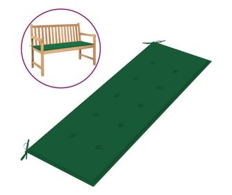 Blazina za vrtno klop zelena 150x50x3 cm