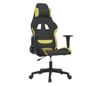 Gaming stol črno in svetlo zeleno blago