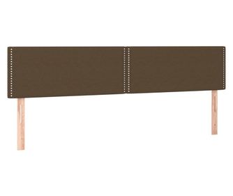 Posteljno vzglavje 2 kosa temno rjav 100x5x78/88 cm blago
