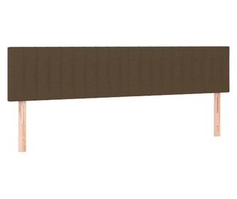 Posteljno vzglavje 2 kosa temno rjav 80x5x78/88 cm blago