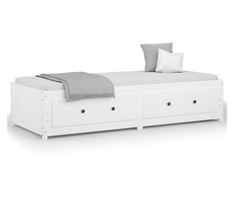 Dnevni krevet bijeli 90 x 190 cm 3FT mali od masivne borovine