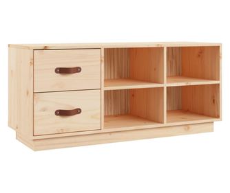 Lavice s botníkem 100 x 34 x 45 cm masivní borové dřevo