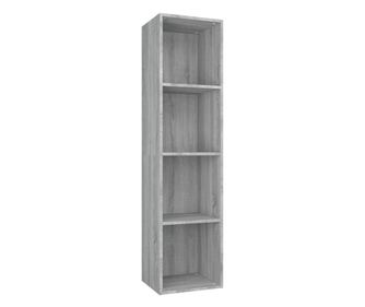 Βιβλιοθήκη/Έπιπλο Τηλεόρασης Γκρι Sonoma 36x30x143εκ Επεξ. Ξύλο