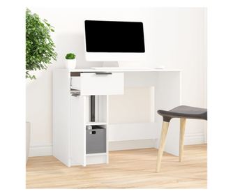 Bijeli stol, 100x50x75 cm, obrađeno drvo