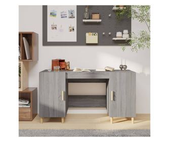 Ured, siva sonoma, 140x50x75 cm, kompozitno drvo