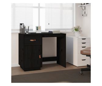 Crni stol, 95x50x75 cm, masivno borovo drvo