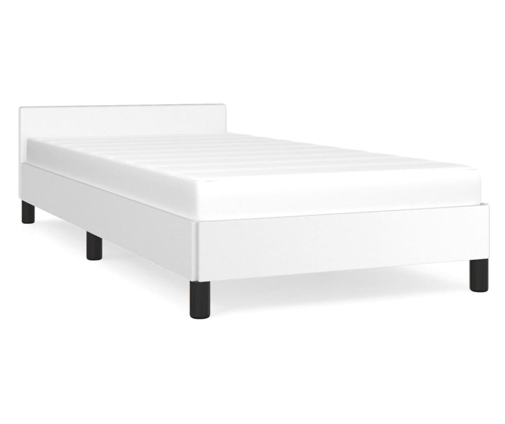 Okvir za krevet s uzglavljem bijeli 80 x 200 cm od umjetne kože 