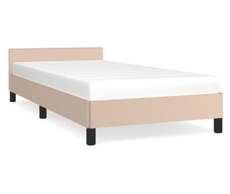 Рамка за легло с табла, капучино, 90x190 см, изкуствена кожа