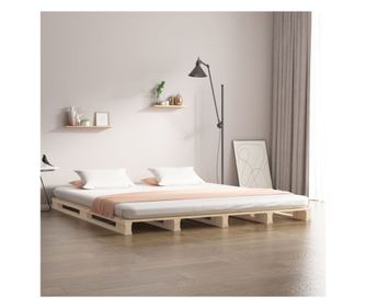 Dupla ágykeret 4FT6, 135x190 cm, tömör fenyő