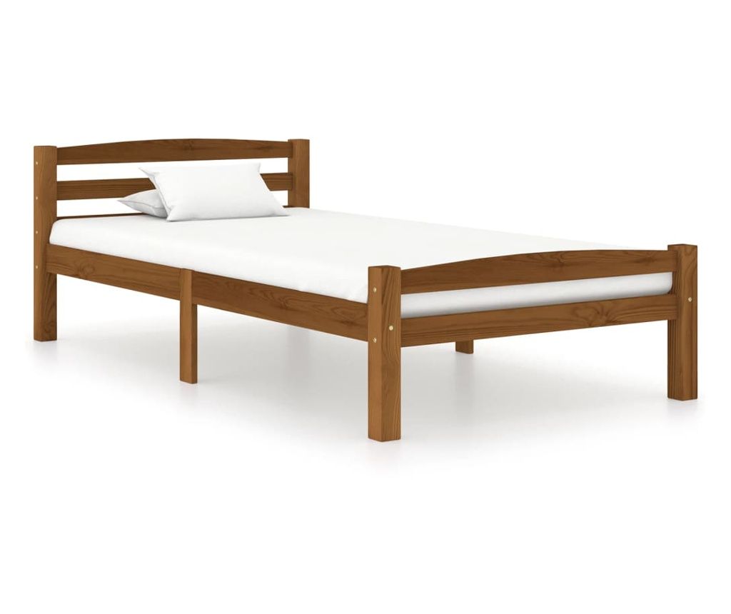 Okvir za krevet od masivne borovine smeđa boja meda 90 x 200 cm 