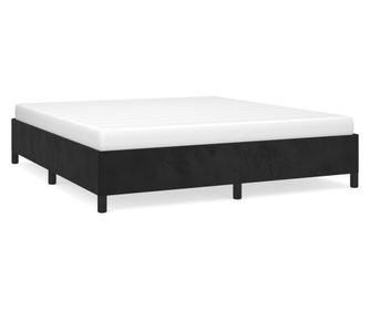 Рамка за легло черна 160x200 см кадифе