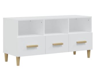 TV omarica bela 102x36x50 cm konstruiran les