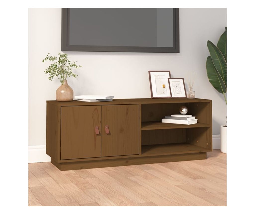 TV-szekrny, mzbarna, 105x34x40 cm, tmr feny