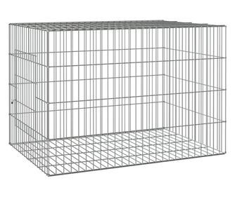 Клетка за зайци, 78x54x54 см, поцинковано желязо