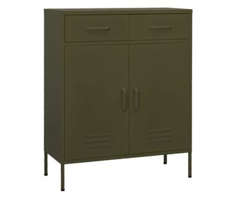 Ντουλάπι Αποθήκευσης, Λαδί, 80x35x101.5 εκ., Ατσάλι