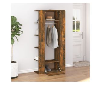 Omarice za predsobo, 2 kosa, dimljen hrast, konstruiran les