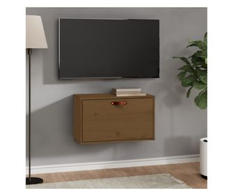 Zidni ormarić, medeno smeđi, 60x30x35 cm, masivno borovo drvo