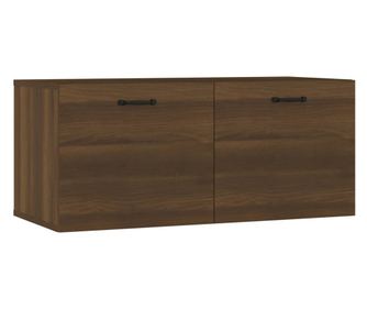 barna tölgy színű szerelt fa faliszekrény 80 x 35 x 36,5 cm