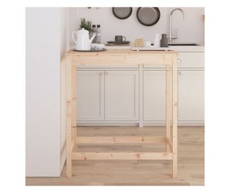 Barna miza, 100x50x110 cm, masivno borovo leso