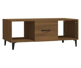 barna tölgy színű szerelt fa dohányzóasztal 102 x 50 x 40 cm