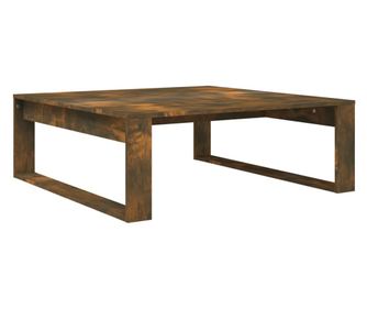 füstös tölgy színű szerelt fa dohányzóasztal 100 x 100 x 35 cm