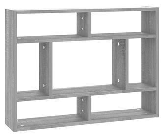 Raft de perete, sonoma gri, 75x16x55 cm, lemn compozit