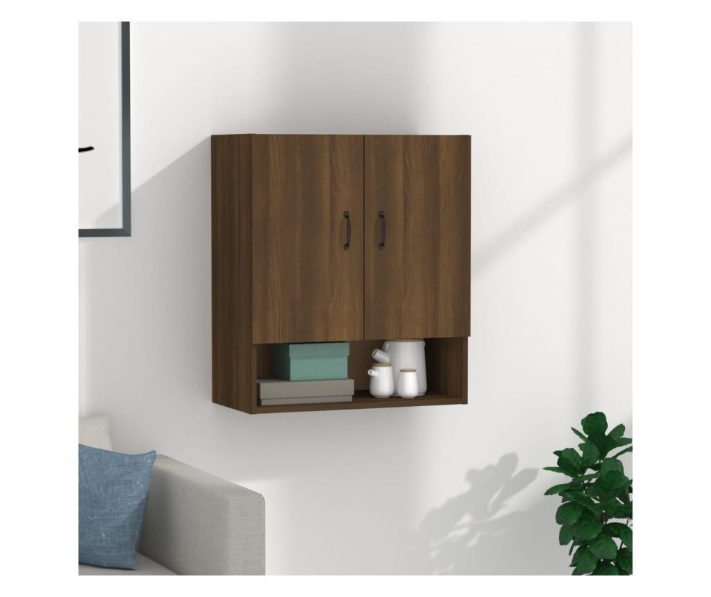 Dulap de perete, stejar maro, 60x31x70 cm, lemn prelucrat