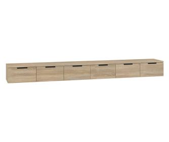 2 db sonoma tölgy színű szerelt fa faliszekrény 102x30x20 cm