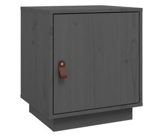 Noćni ormarić sivi 40 x 34 x 45 cm od masivne borovine