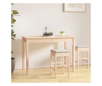 Τραπέζι τραπεζαρίας, 110x55x75 εκ., μασίφ ξύλο πεύκου