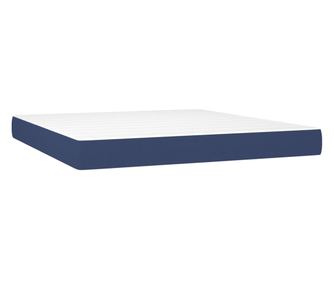 Saltea de pat cu arcuri, albastru, 160x200x20 cm, textil