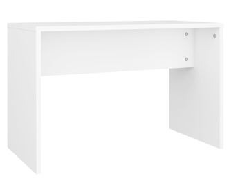 Табуретка за тоалетка бяла 70x35x45 см инженерно дърво