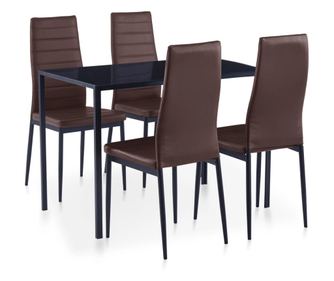 Set kuhinjskog namještaja, 5 komada, smeđa