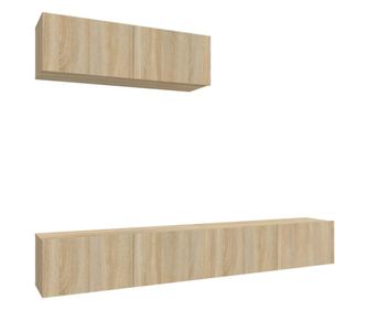 Set dulap TV, 3 piese, stejar sonoma, lemn prelucrat