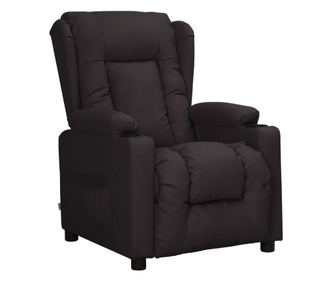 Zložljiv stol, črn, ekološka usnja