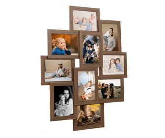 Foto okvir za 10x(10x15 cm) fotografij svetlo rjav MDF