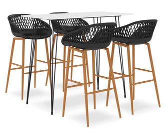 5 részes fehér és fekete bárszett