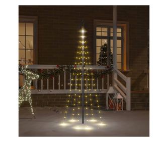 Božićno drvce na jarbolu, 108 LED dioda, toplo bijelo, 180 cm